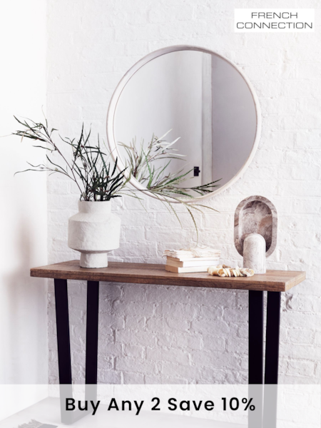 French Connection Natural Mango Wood Laredo Console Table (102270) | £325