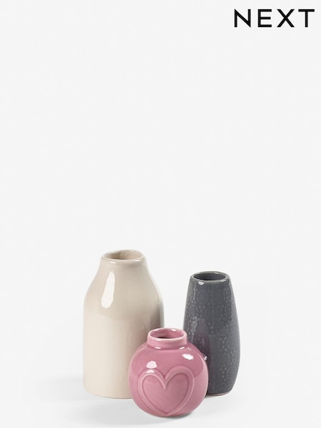 Set of 3 Multi Ceramic Vases (102743) | £6