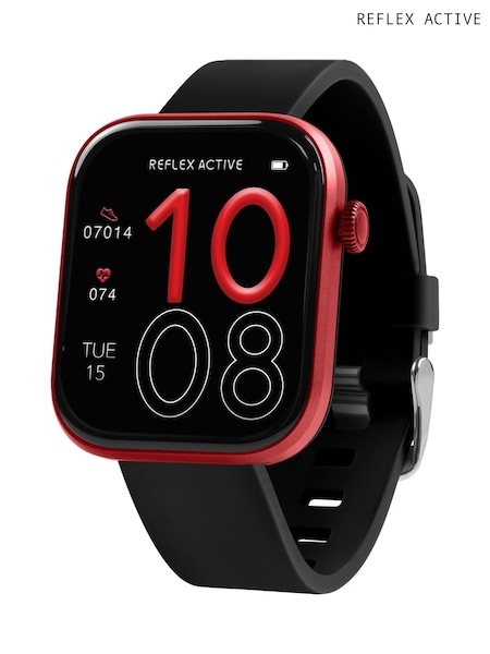 Black - Regular Reflex Active Spectra Black Silicone Strap Smart Watch