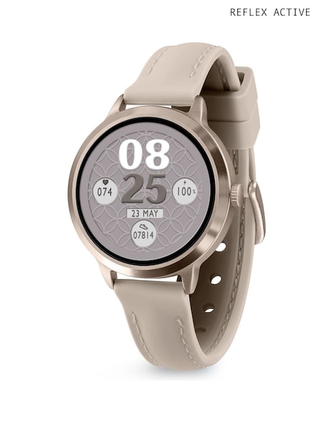 Cream - Reflex Active Spectra Mink Silicone Strap Smart Watch