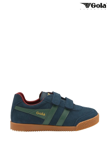 Blue - Gola Harrier Suede Strap Trainers