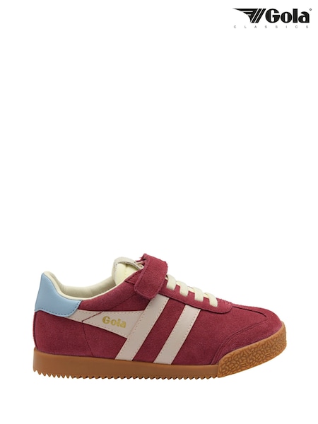 Red - Gola Kids' Elan Strap Trainers