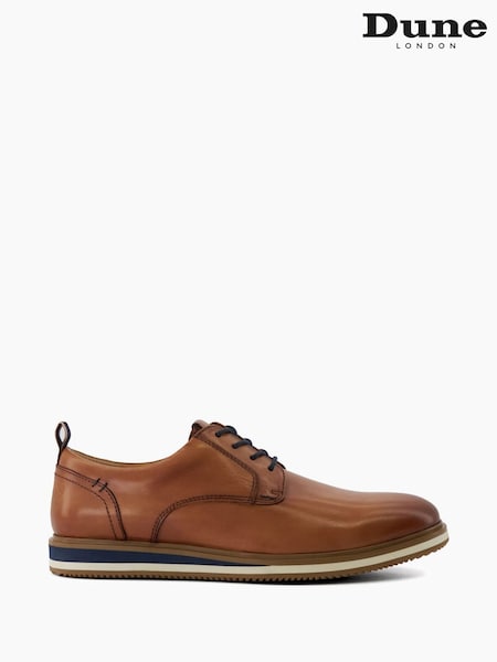 Dune London Brown Standard Fit Blaksley Plain Toe Hybrid Sole Shoes (105333) | £109