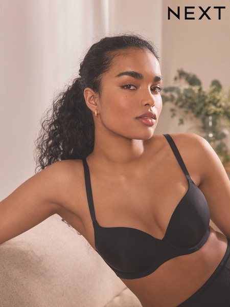 Black DD+ Floral Back Smoothing Ultimate Comfort Bra (105363) | £20