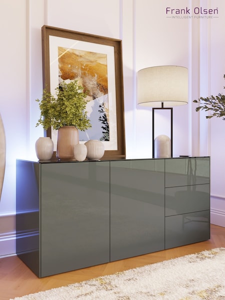 Frank Olsen Grey Smart LED Sideboard (105509) | £480