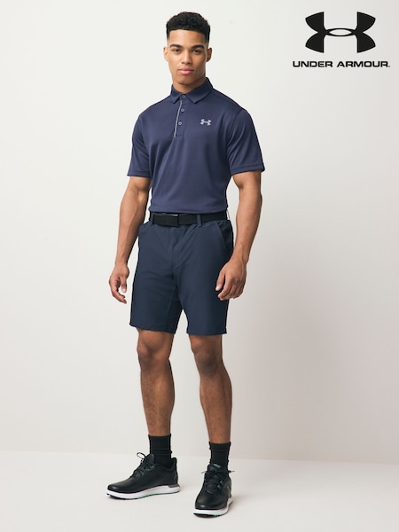 Under Armour Navy/Grey Golf Tech Polo Shirt (105524) | £38