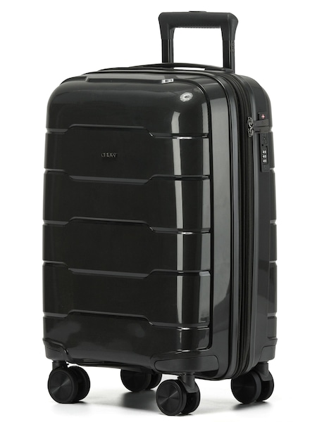 Black - Regular Cruw Hand Luggage Tsa Lock Silent Double Spinner Wheels Bag