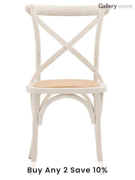 Gallery Home Set of 2 White Rattan Boston Chair (107506) | £337