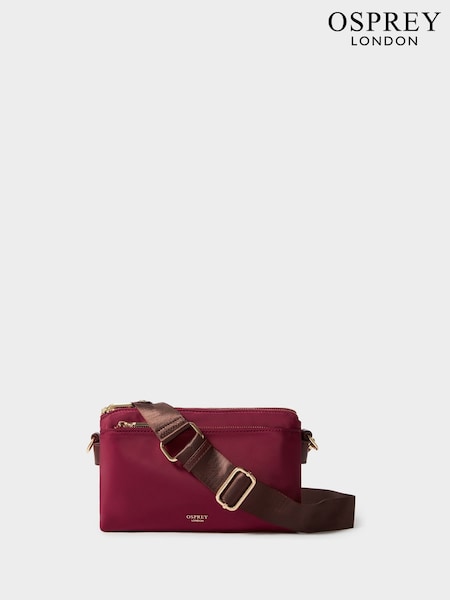 Dark Red - Osprey London The Voyage Nylon Cross-body Bag