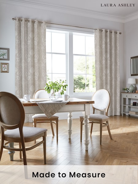 Laura Ashley Dove Grey Josette Made to Measure Curtains (108079) | £91