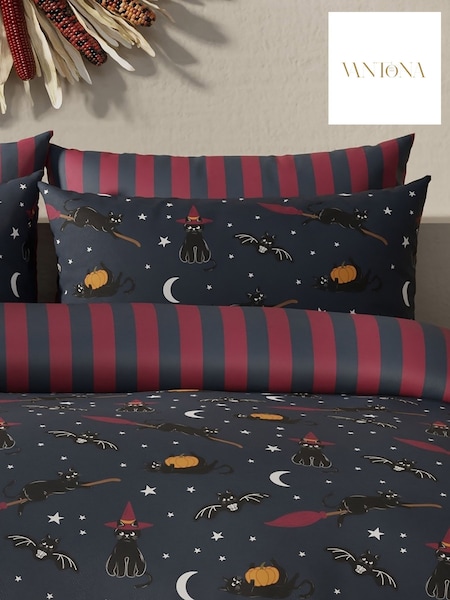 Vantona Halloween Cats Duvet Cover And Pillowcase Set