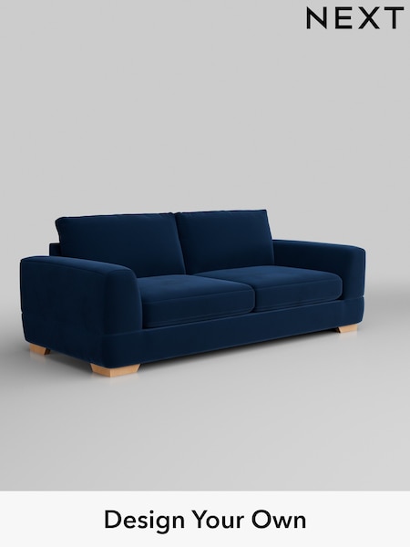 Plush Velvet Easy Clean/Navy Blue Clayton (111065) | £1,325