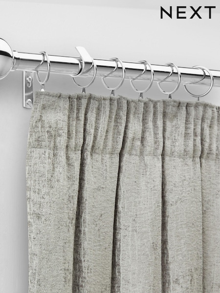 Chrome 28mm Diameter Metal Curtain Pole Rings 6 Pack (111322) | £4