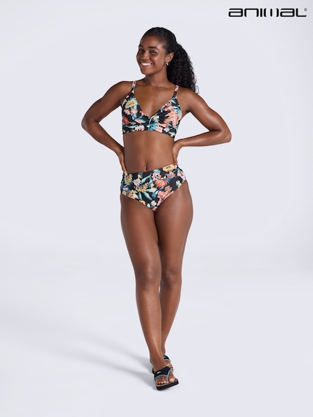 Black - Animal Bondi Womens Wrap Uv Bikini Set