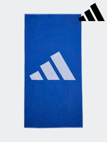 adidas Blue Large 3 Bar Towel (111847) | £30