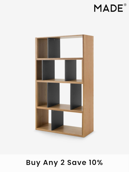MADE.COM Oak and Grey Kya Shelving Unit (112557) | £599