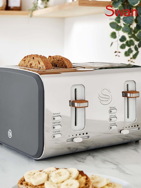 Swan Grey Nordic 4 Slice Toaster (112858) | £80