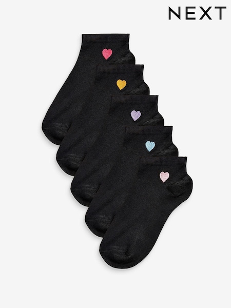 Heart Motif Trainer Socks 5 Pack (114009) | £10