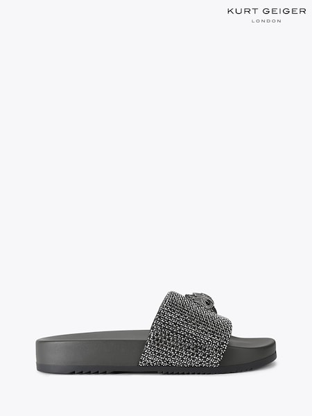 Grey - Regular Kurt Geiger London Brockwell Embellished Sandals