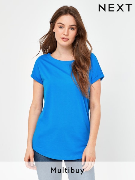 Blue Cobalt Cap Sleeve T-Shirt Top (114316) | £7.50