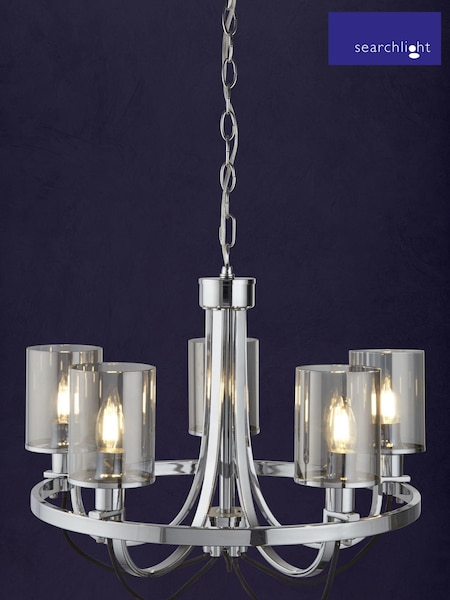 Searchlight Chrome Catalina 5 Light Ceiling Light (118406) | £162