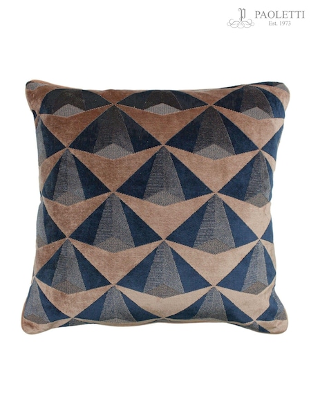 Riva Paoletti Blush Pink/Navy Blue Leveque Geometric Polyester Filled Cushion (119422) | £18