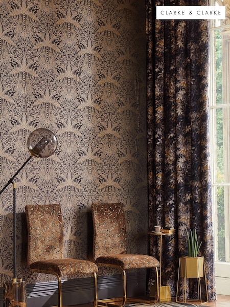 Clarke & Clarke Antique/Noir Leopardo Print Exotica 2 10M Wallpaper (11G060) | £56
