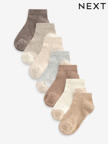 Neutral Rich Trainers Socks 7 Pack (120265) | £7 - £9