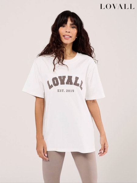 White - Lovall Graphic Varsity T-shirt