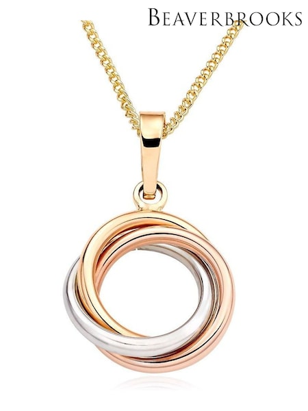 Beaverbrooks 9ct Three Colour Gold Circle Pendant (121578) | £250