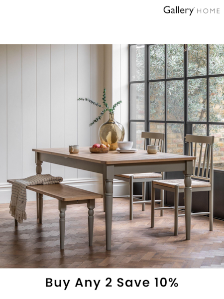 Gallery Home Prairie Cream Leroy Extending Dining Table (121634) | £857