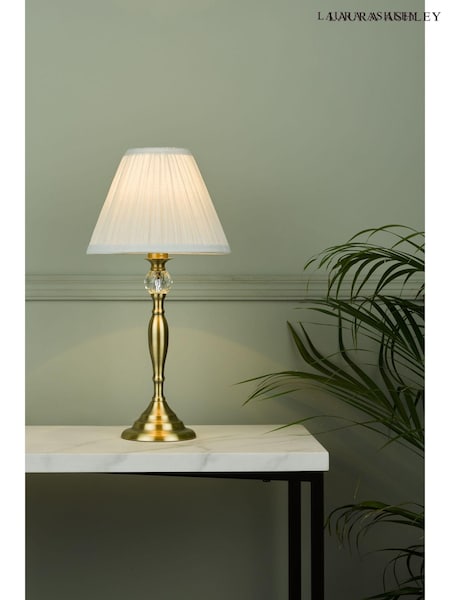 Laura Ashley Brass Ellis Satin Painted Spindle Table Lamp (121776) | £49