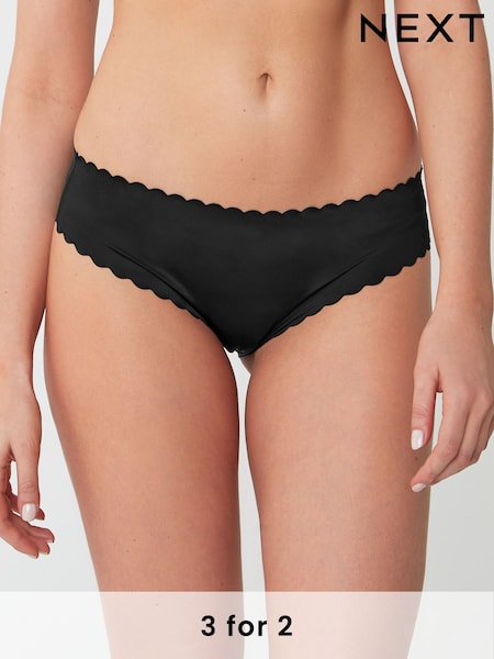 Black Brazilian No VPL Scallop Edge Knickers (121928) | £8