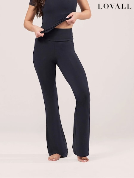 Blue - Lovall Tall Lightweight Flare Leggings