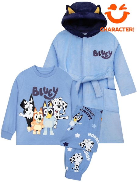 Blue - Character Bluey & Bingo Pyjamas Dressing Gown Set