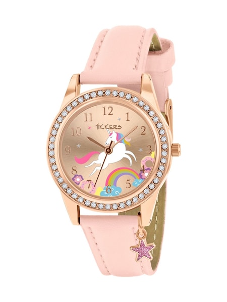 Peers Hardy Pink Tikkers Strap Rose Gold Stone Set Unicorn Watch (123921) | £15