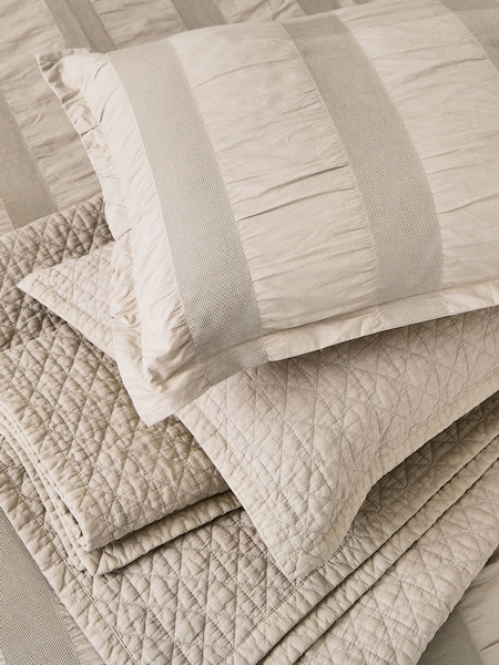 Bedeck Of Belfast Stonewashed Quilted Pillowcase Pair