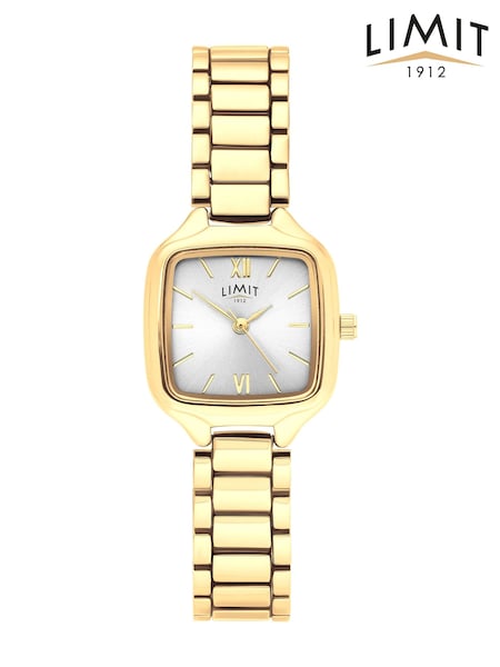 Gold Tone - Limit Square Analogue Watch With Bracelet