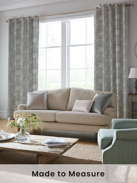 Laura Ashley Steel Josette Made to Measure Curtains (124980) | £91