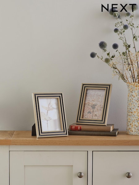 Set of 2 Natural and Black Two Tone Photo Frame (125947) | £8 - £16