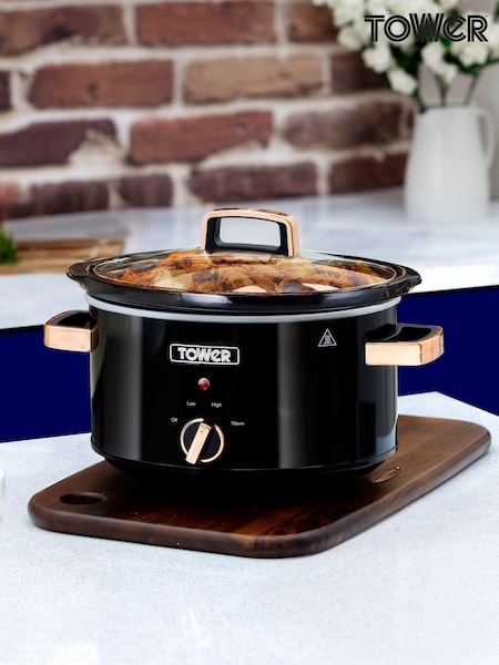 Tower Black Rose Gold Slow Cooker (126004) | £40