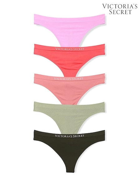 Purple/Pink/Green - Victoria's Secret 5 Pack Knickers