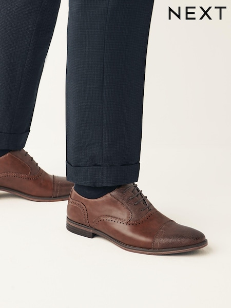 Tan Brown Oxford Toe Cap Shoes (126409) | £38