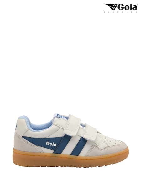 White - Gola Kids' Eagle Strap Trainers