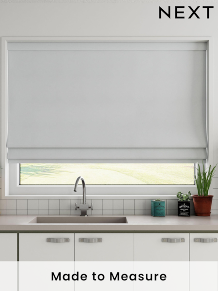 White 100% Cotton Made To Measure Roman Blind (127510) | £52