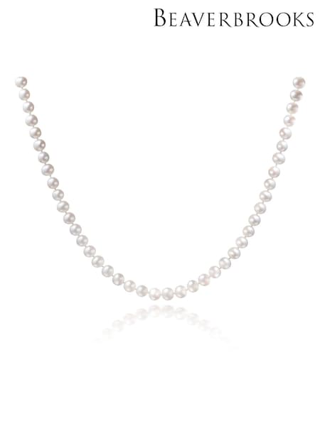 Beaverbrooks 9ct White Gold Freshwater Cultured Pearl Necklace (128005) | £225