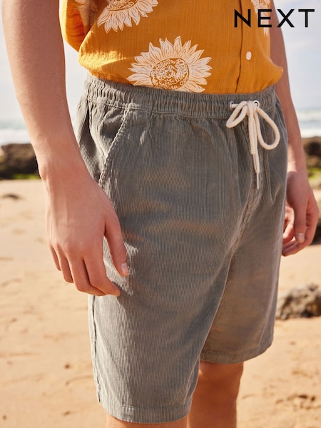 Sage Green 100% Cotton Corduroy Dock Shorts (128107) | £22