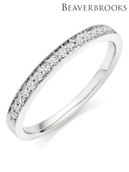 Beaverbrooks 9ct White Gold Diamond Half Eternity Ring (128113) | £650