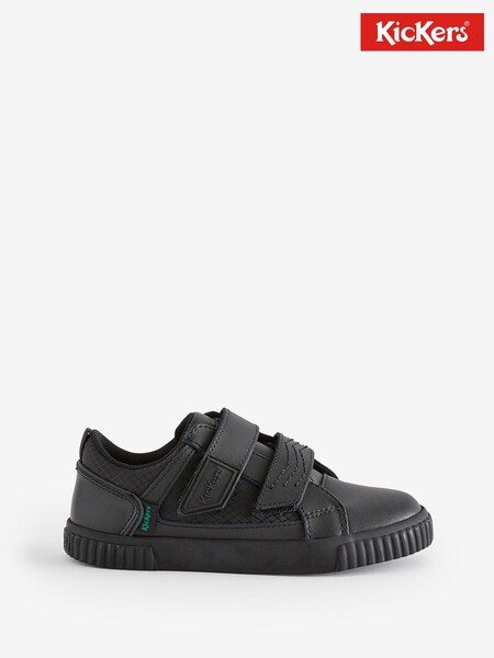 Kickers Black Tovni Twin Flex Leather Trainers (128328) | £46