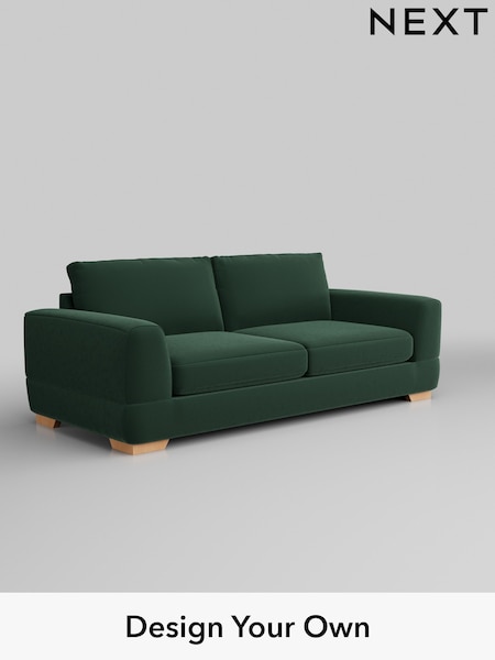 Plush Velvet Easy Clean/Bottle Green Clayton (128410) | £1,325